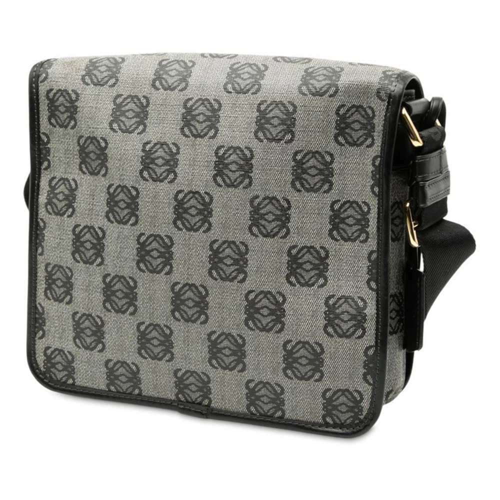 Loewe Canvas Black Anagram Crossbody Gray Bag Shoulder Black Gray